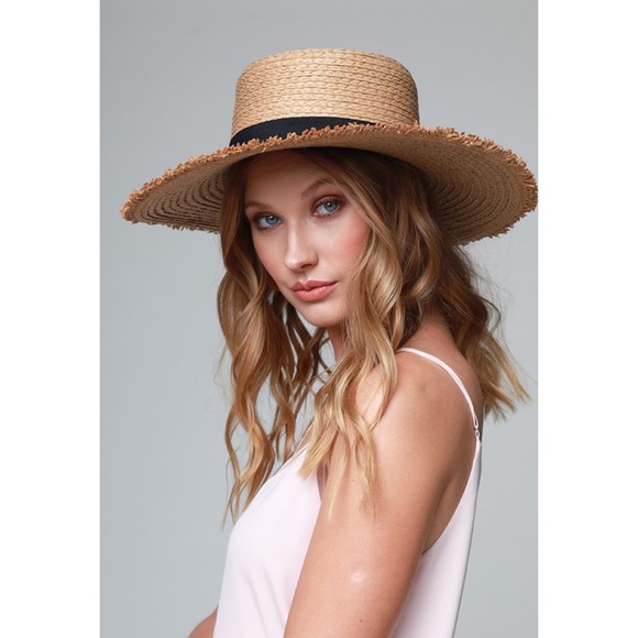 ‘Blessed’ Straw Hat w/ Ribbon Accent - Picture 4 of 8